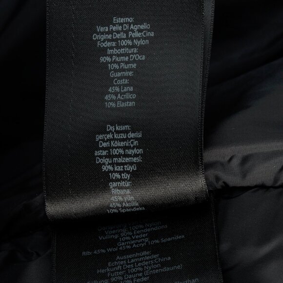 Mackage Black Leather Down-Filled Puffer Vest - Picture 11 of 14